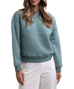 Rhythm Classic Crew Neck Fleece Sweater - Women's
