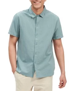 Rhythm Classic Linen Short-Sleeve Shirt -Deals Rhythm Store rhythm classic linen short sleeve shirt l4