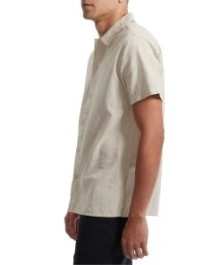 Rhythm Classic Linen Short-Sleeve Shirt -Deals Rhythm Store rhythm classic linen short sleeve shirt m4