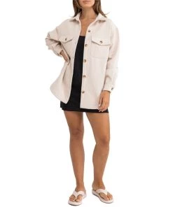 Rhythm Classic Minimal Shacket - Women's -Deals Rhythm Store rhythm classic minimal shacket women s 3